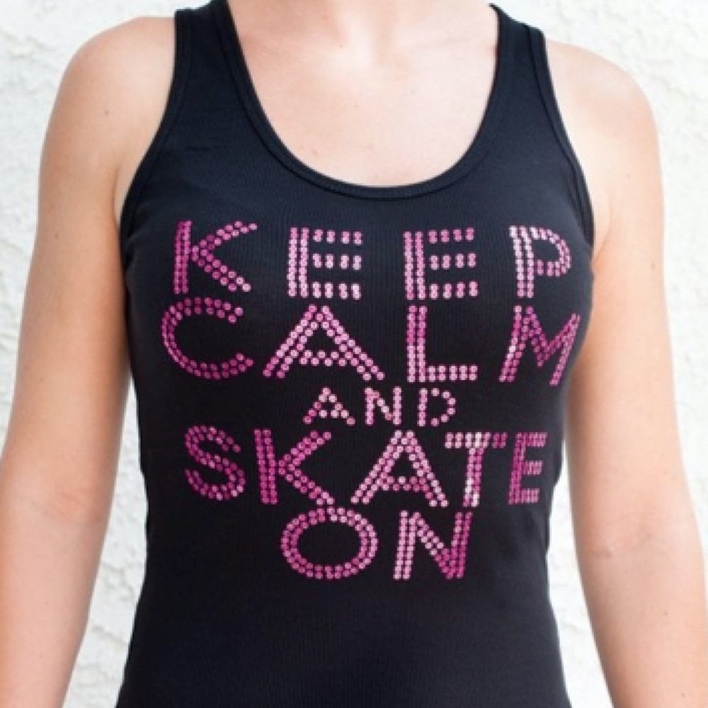 PINK Keep Calm and Skate On Tank